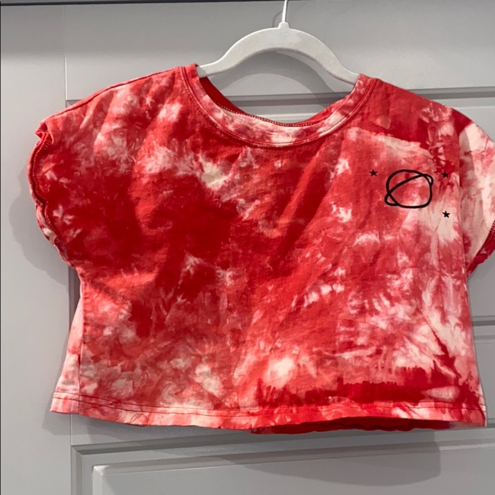 Tie dye planet crop top